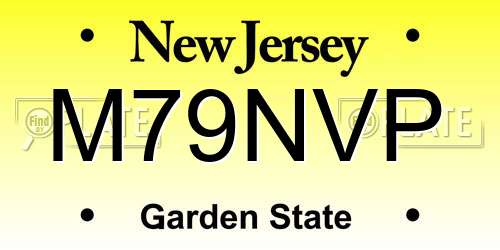 M79NVP New Jersey License Plate