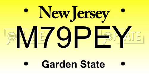 M79PEY New Jersey License Plate