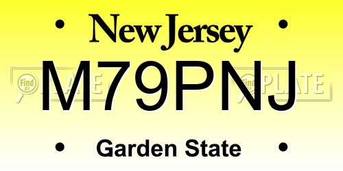 M79PNJ New Jersey License Plate