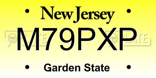 M79PXP New Jersey License Plate