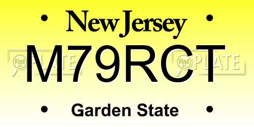 M79RCT New Jersey License Plate