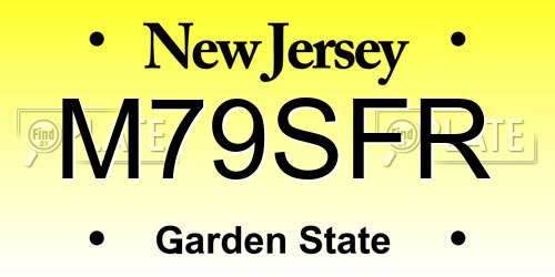 M79SFR New Jersey License Plate