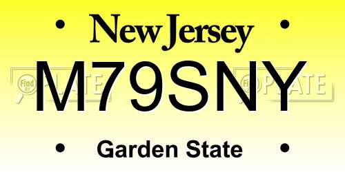 M79SNY New Jersey License Plate