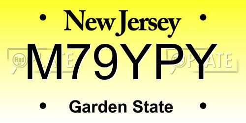 M79YPY New Jersey License Plate