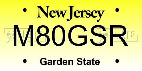 M80GSR New Jersey License Plate