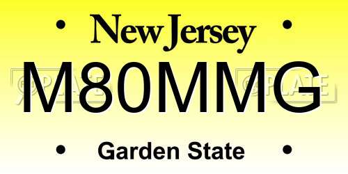 M80MMG New Jersey License Plate