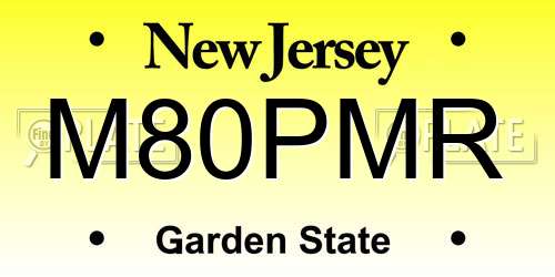 M80PMR New Jersey License Plate