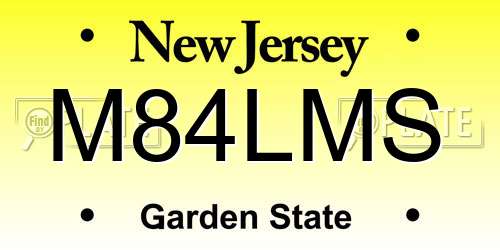 M84LMS New Jersey License Plate