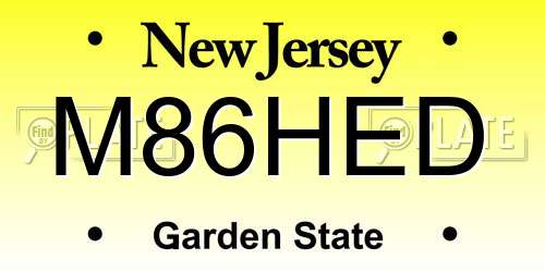 M86HED New Jersey License Plate