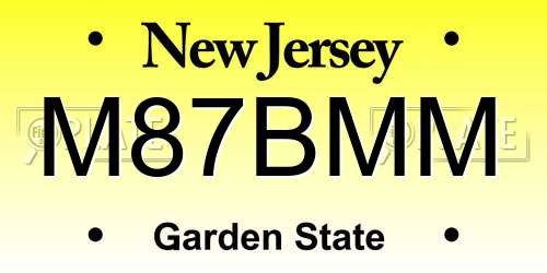 M87BMM New Jersey License Plate