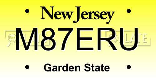 M87ERU New Jersey License Plate