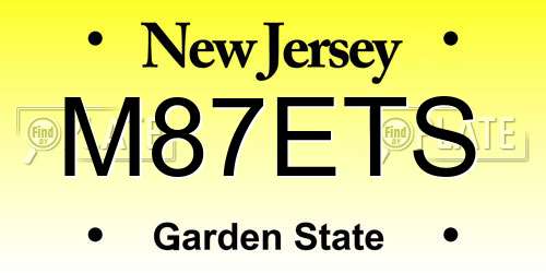 M87ETS New Jersey License Plate