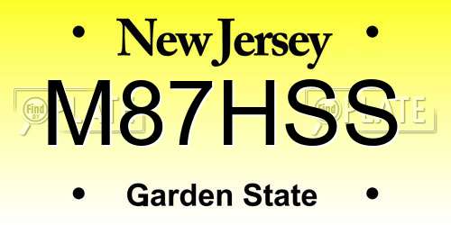 M87HSS New Jersey License Plate