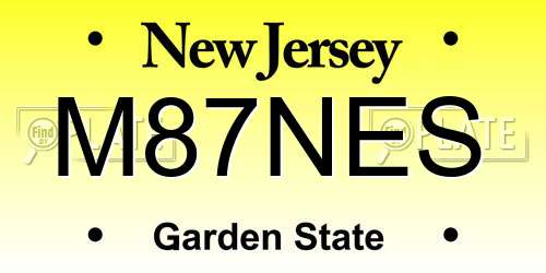 M87NES New Jersey License Plate