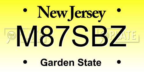M87SBZ New Jersey License Plate