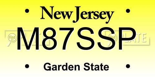 M87SSP New Jersey License Plate