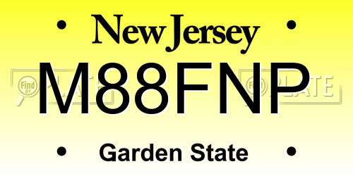 M88FNP New Jersey License Plate