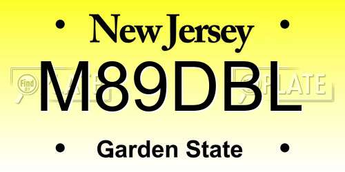 M89DBL New Jersey License Plate