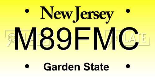 M89FMC New Jersey License Plate