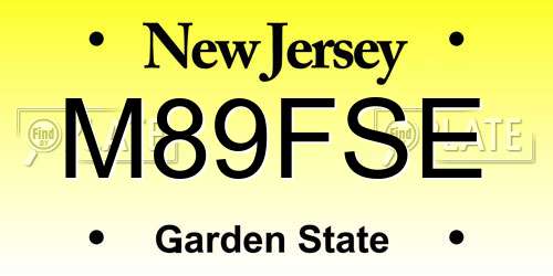 M89FSE New Jersey License Plate
