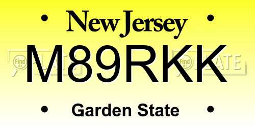 M89RKK New Jersey License Plate