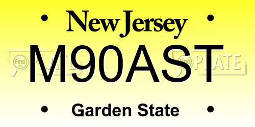 M90AST New Jersey License Plate