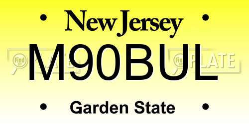 M90BUL New Jersey License Plate