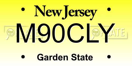 M90CLY New Jersey License Plate