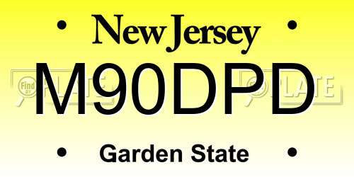 M90DPD New Jersey License Plate