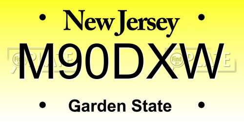 M90DXW New Jersey License Plate