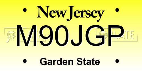 M90JGP New Jersey License Plate