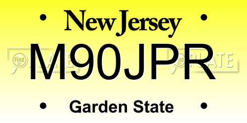 M90JPR New Jersey License Plate