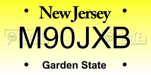 M90JXB New Jersey License Plate