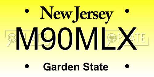 M90MLX New Jersey License Plate