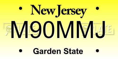 M90MMJ New Jersey License Plate