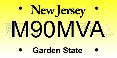 M90MVA New Jersey License Plate