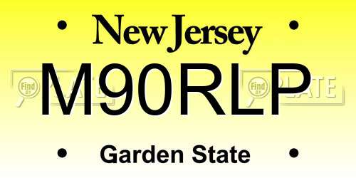 M90RLP New Jersey License Plate