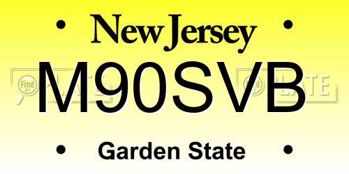 M90SVB New Jersey License Plate
