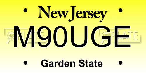 M90UGE New Jersey License Plate