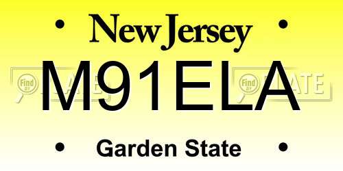 M91ELA New Jersey License Plate