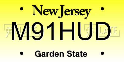 M91HUD New Jersey License Plate