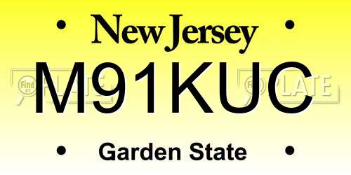 M91KUC New Jersey License Plate