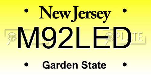 M92LED New Jersey License Plate