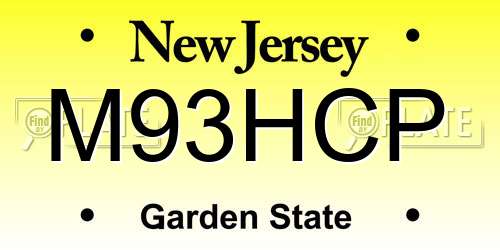 M93HCP New Jersey License Plate