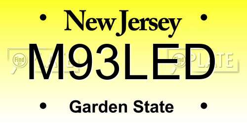 M93LED New Jersey License Plate
