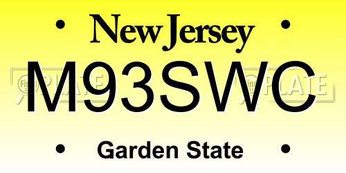 M93SWC New Jersey License Plate