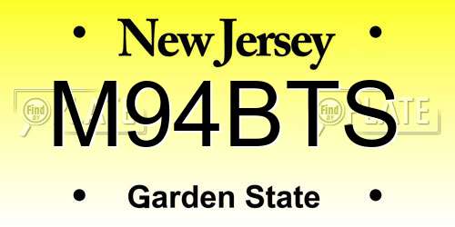 M94BTS New Jersey License Plate