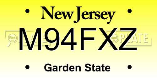 M94FXZ New Jersey License Plate