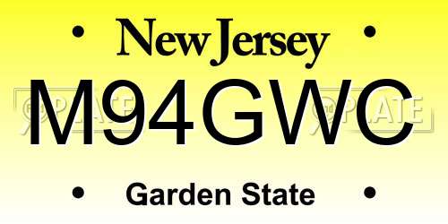 M94GWC New Jersey License Plate