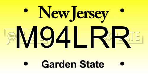 M94LRR New Jersey License Plate